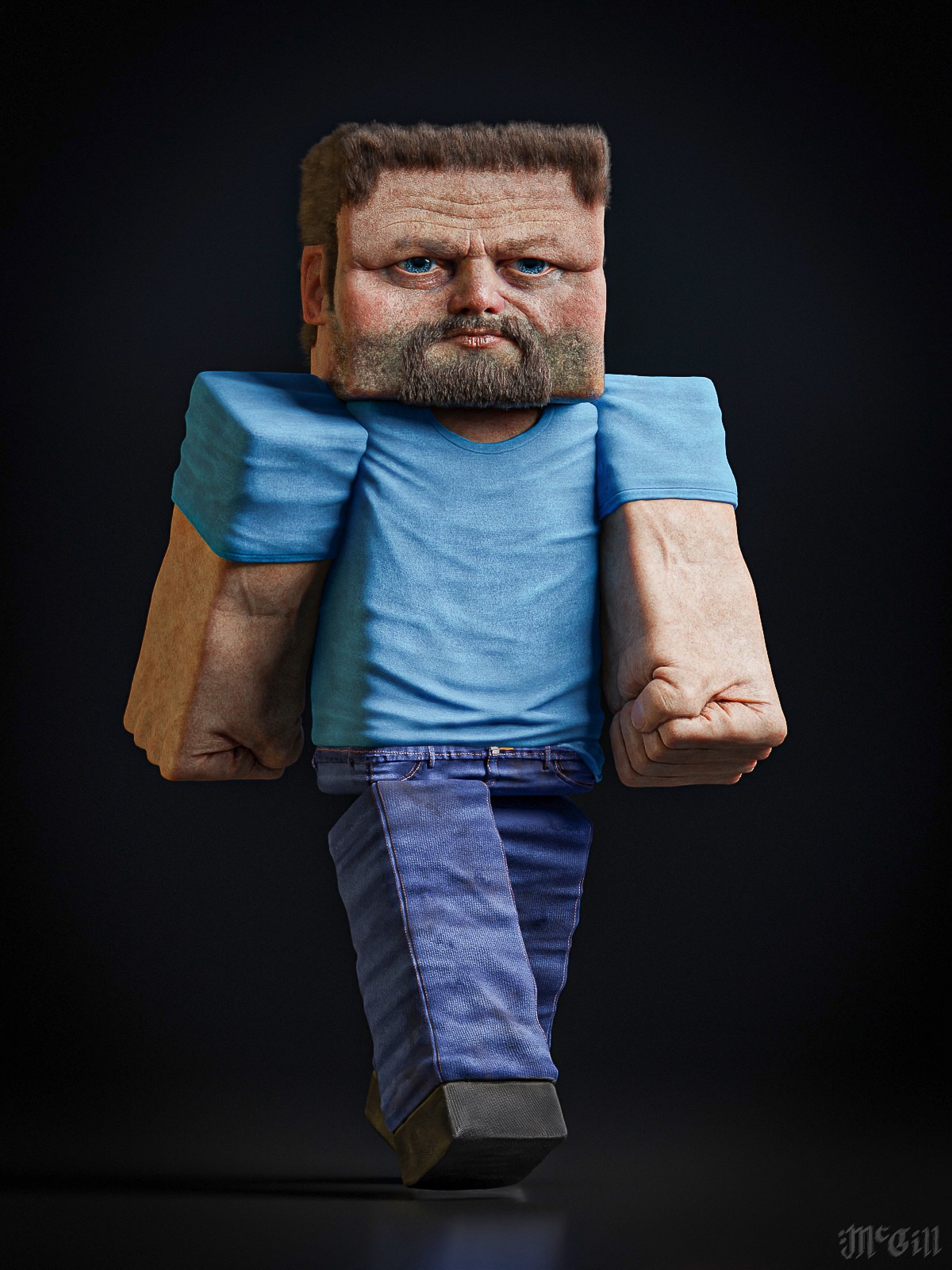 Steve stylized 3D character